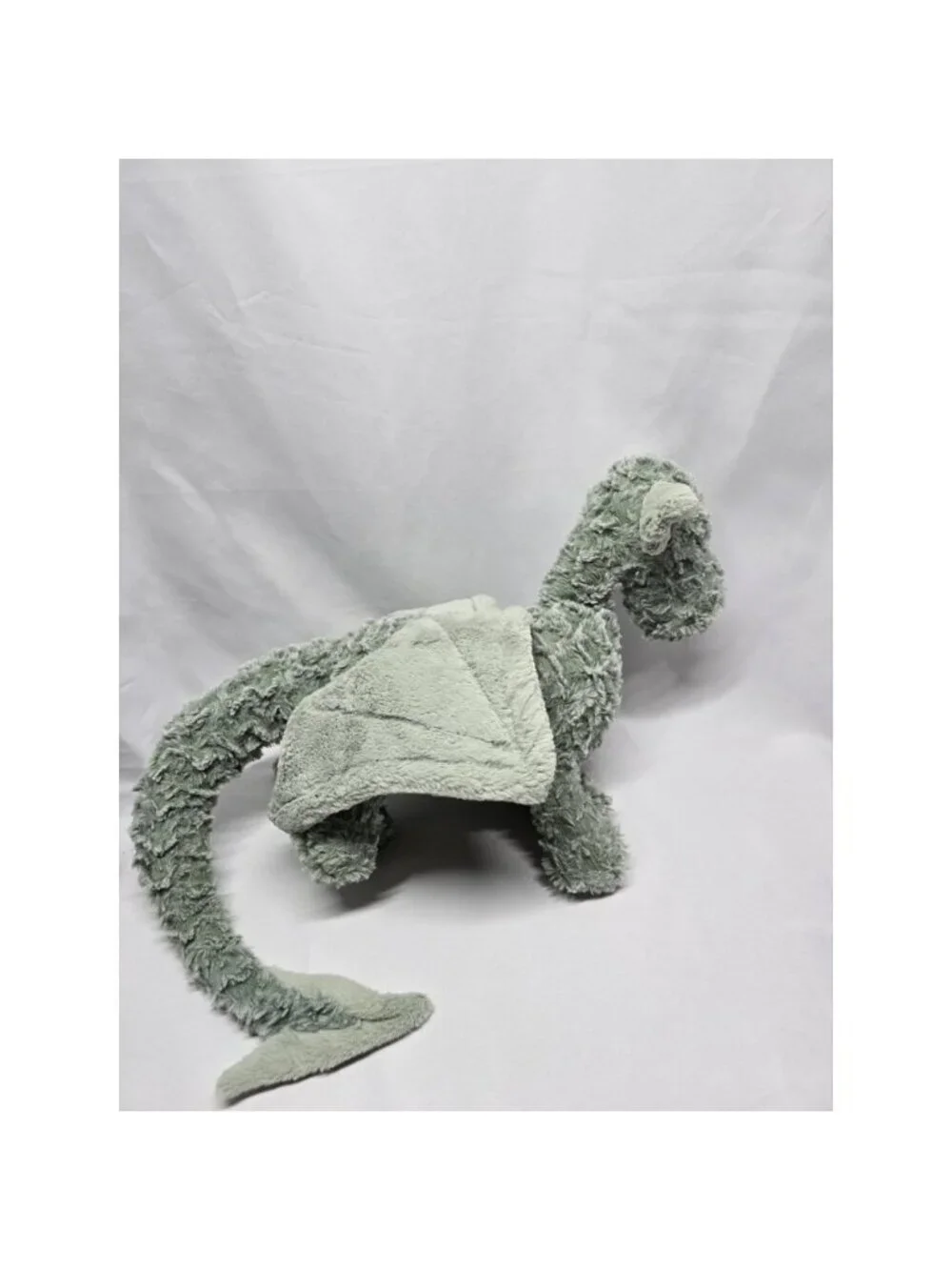 Jellycat DRAKE the Dragon Floppy Lovey Plush Sage Green 24” Long 12” Tall